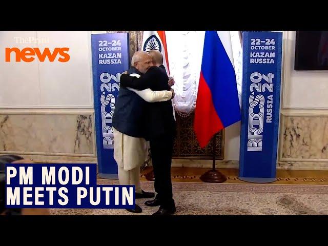 PM Modi meets Russian President Putin in Kazan on the sidelines of BRICS summit