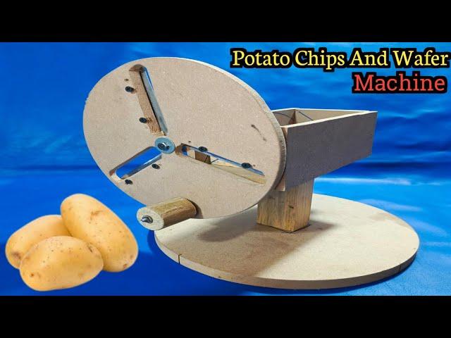 Potato Chips Cutting Machine !! Potato slicer And wafer Machine !! Chips Kaatne Wali Machine