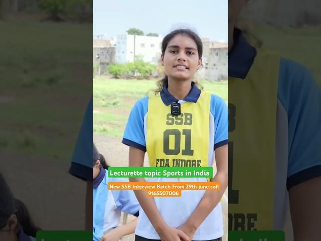 lecturette topic Sports In India | SSB INTERVIEW preparation GTO tasks