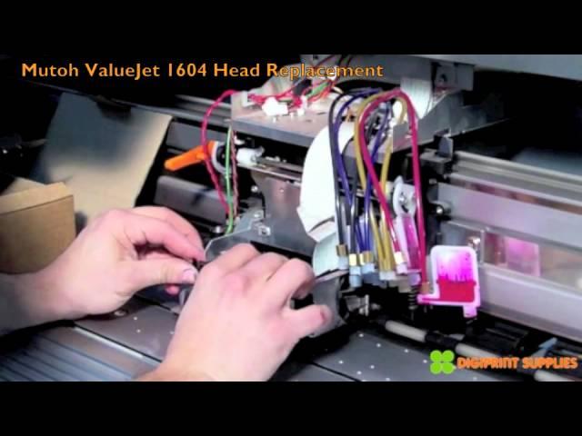 Mutoh Valuejet 1604 Print Head Replacement