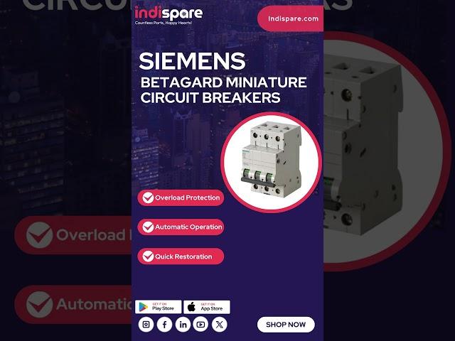 Siemens Betagard Miniature Circuit Breakers #indispare #siemensmcb #shorts