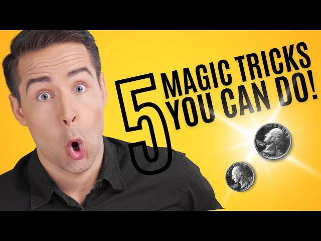 5 EASY MAGIC TRICKS - LOOK LIKE AN EXPERT MAGICIAN! #easymagictricks #easymagictricks