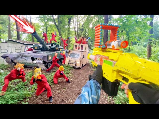 Nerf War | Amusement Park Battle 86 (Nerf First Person Shooter)