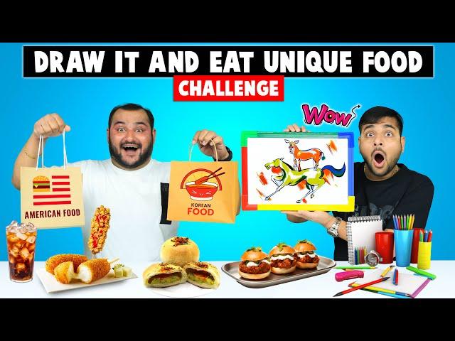 Draw It And Eat Unique Food Challenge | Draw It And Eat It Challenge | Viwa Food World