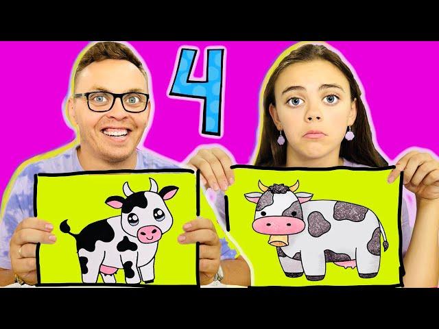 CUM SĂ DESENEZI OVACĂ DIN CIFRA 4 * Challenge