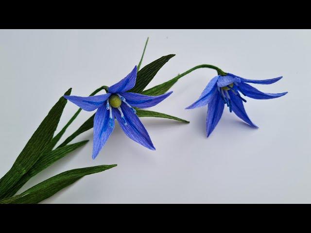 How To Make Siberian Squill Paper Flower / Paper Flower / Góc nhỏ Handmade