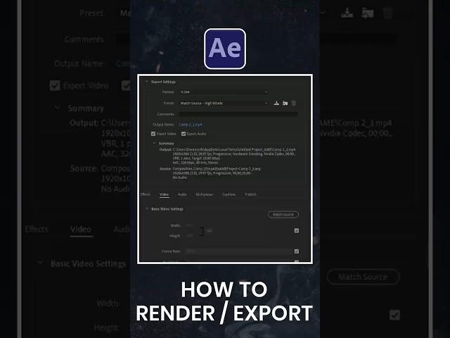 How to Render in After effect  | #tutorial #aftereffects