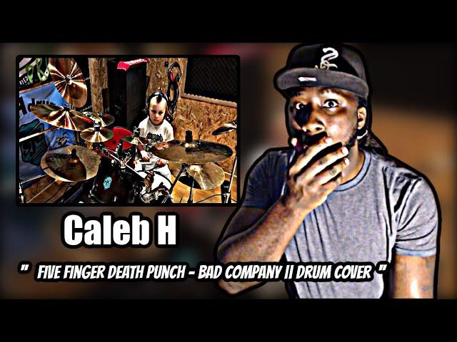 Five Finger Death Punch - Bad Company || Drum Cover || Caleb H Age 7 | REACTION