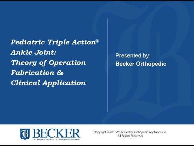 Pediatric Triple Action Ankle Joint Educational Module PPT_1.16