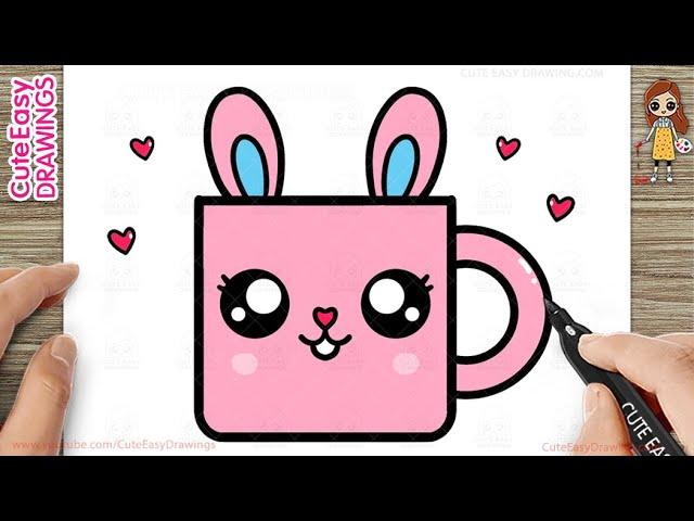 How to Draw a Cute Cup Simple & Easy for Kids