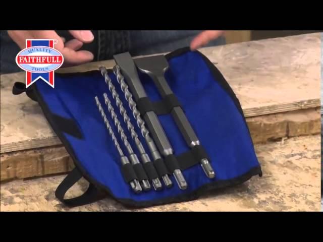 Faithfull 6 Piece SDS Chisels and Drill Bits Set Sealants and Tools Direct