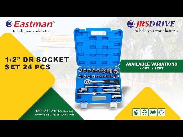 EASTMAN 1/2" DR Socket set 24 PCS