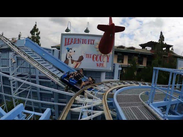 Onride: 'Goofy's sky school'  4K/POV 2023 - Disney california adventure park