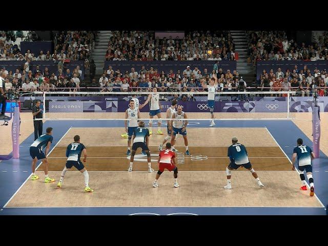 Volleyball France - Italy Amazing Semifinal Match Highlights Paris Olympics