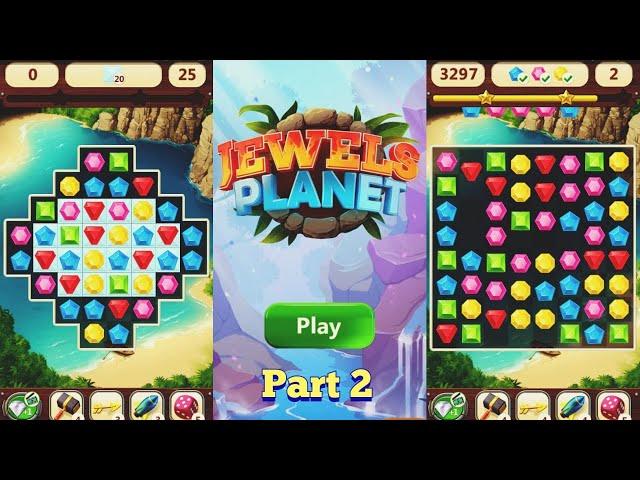 Bermain Games - Jewels Planet Free Match 3 & Puzzle by Teskin Part 2 ( Gameplay Android )