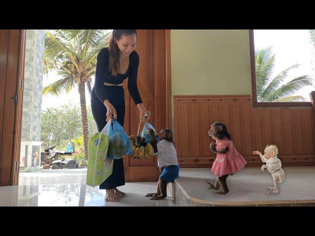 Mom takes care of Kuku, Mimi, Su in most surprising special way !