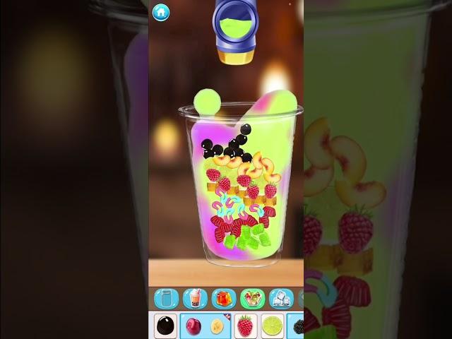 Colourful cocktails in Boba Tea #simulator #simulatorgame #bobatea #diyboba #grimaceshake #gameplay