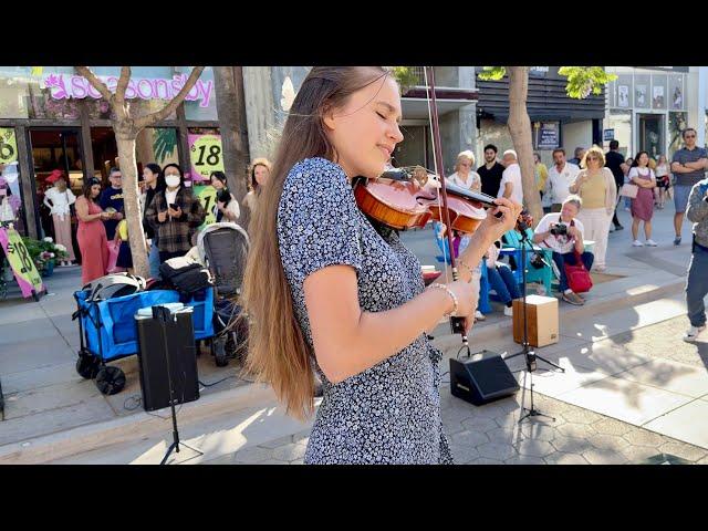 Crowd STOPS for AMAZING STREET PERFORMANCE | Sweet Home Alabama - Karolina Protsenko