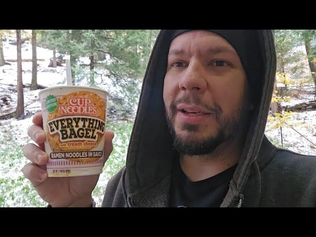 First Review In The Snow - Cup Noodles Everything Bagel Flavor