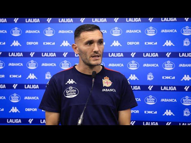 Rueda de prensa de Lucas Pérez tras el RC Deportivo 0-2 Burgos CF