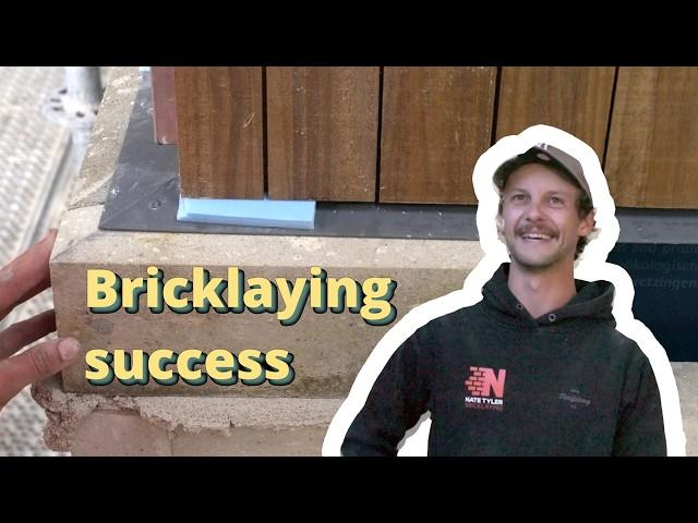 Nate talks careers in bricklaying and shows how he clad this home in stone