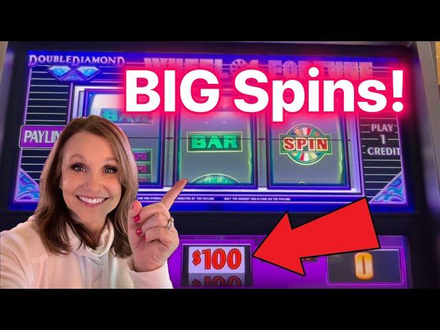 Watch Me Slay $100 Wheel of Fortune Slots in Las Vegas! JACKPOTS!