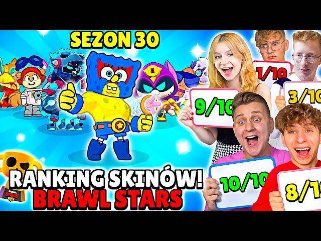 *WIELKI RANKING SKINÓW!* NAJLEPSZY SKIN (TOP1) dla KAŻDEGO ZADYMIARZA z SEZONU 30 w Brawl Stars!