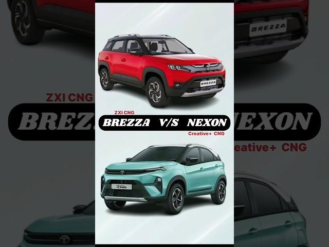 Maruti Brezza CNG vs Tata Nexon iCNG | Full Comparison #shorts #youtubeshorts #ytshorts #shortsfeed