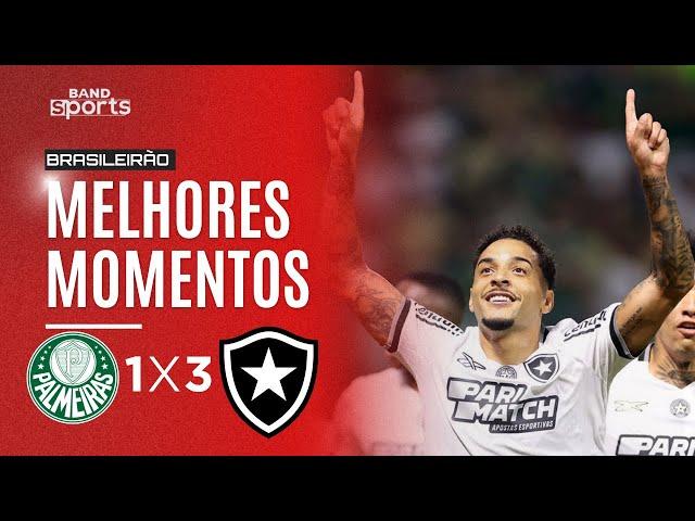 PALMEIRAS 1X3 BOTAFOGO | MELHORES MOMENTOS - BRASILEIRÃO