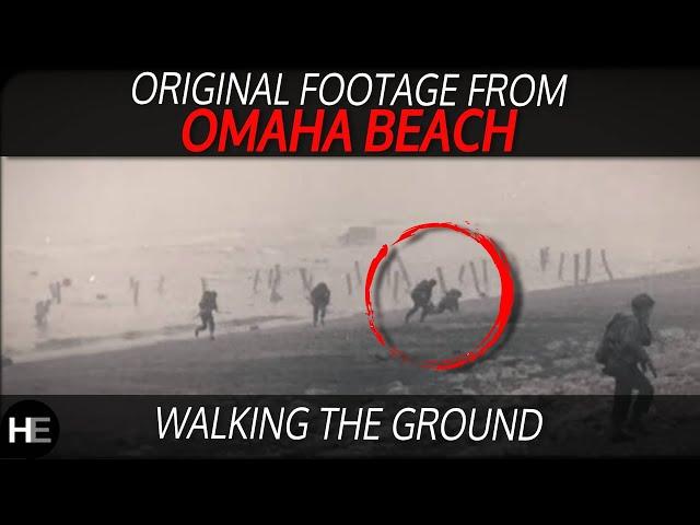 ORIGINAL FOOTAGE | Omaha Beach Assault Wave | WN60 and the German Defenders | Normandy WW2