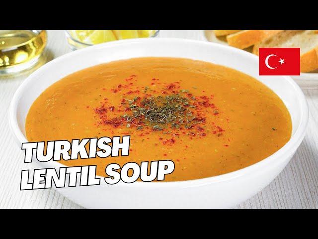 Turkish LENTIL SOUP — Ezogelin Corbasi. Recipe by Always Yummy!