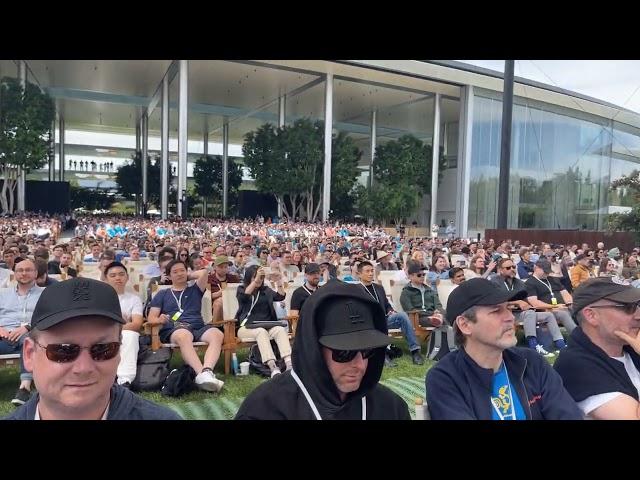 Apple's 'One More Thing' VisionPro Announcement - the vibe from the audience at Apple Park WWDC.