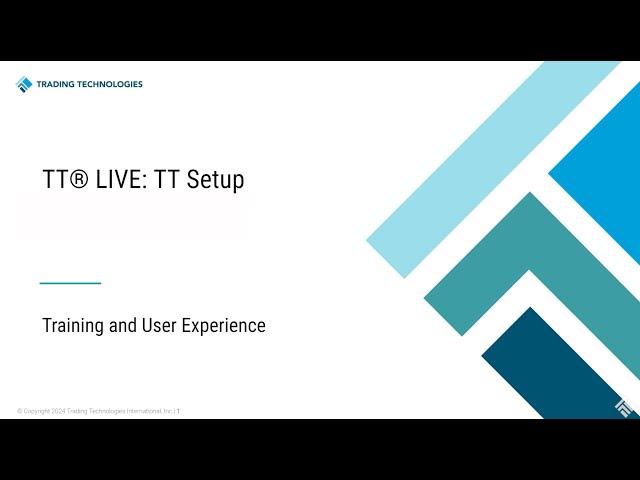 TT® Live: TT Setup