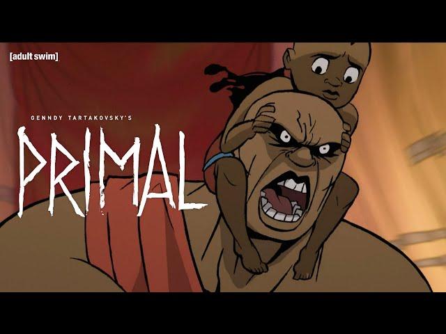 Kamau Spares Fang's Life | Genndy Tartakovsky's Primal | adult swim