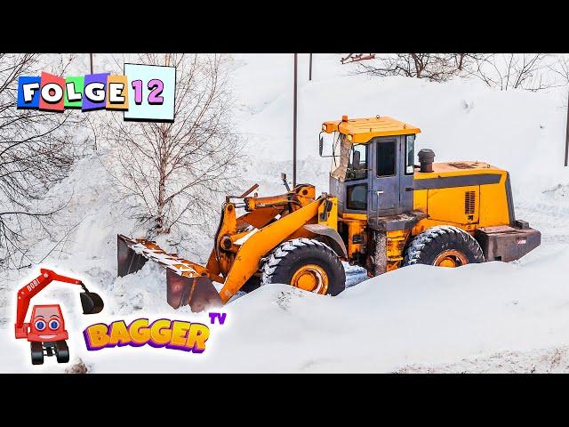  Wichtel-Bagger für Kinder  Bagger im Schnee, Winterdienst, Schneepflug und mehr