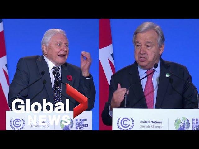 COP26: Sir David Attenborough, UN secretary-general call for action on climate change