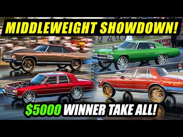 Full Middleweight Big Rim Shootout With a NEW CHAMPION! DNL vs World 6 Donk & Box Chevy Grudge Race