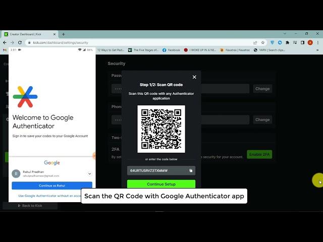 How To Enable Kick 2 Factor Authentication