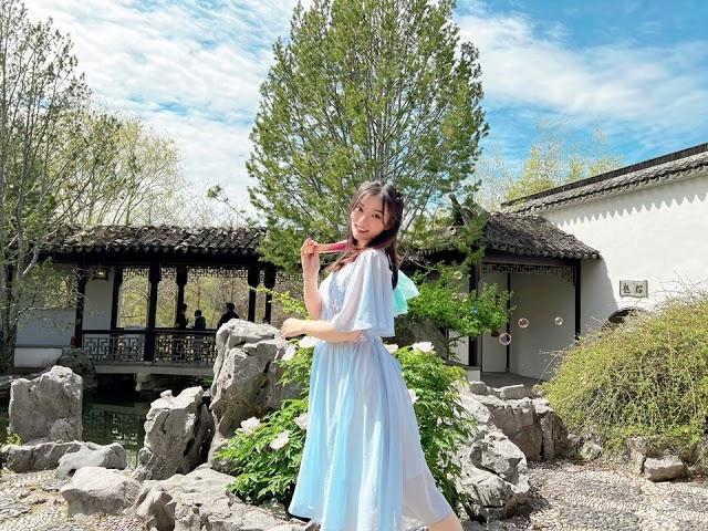 纽约值得一去的苏州园林 staten island Chinese scholar‘s garden 风景拍照好去处 汉服 旗袍 写真