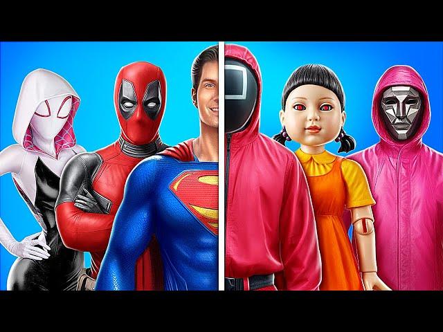 ¡Superman, Deadpool Y Gwen Stacy En El Juego Del Calamar! ¿Quién Es El Campeón?