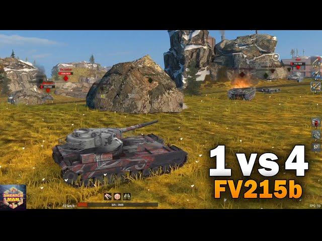 Incredible 1v4 Battle Without HP // FV215b Gameplay // WoT BLITZ