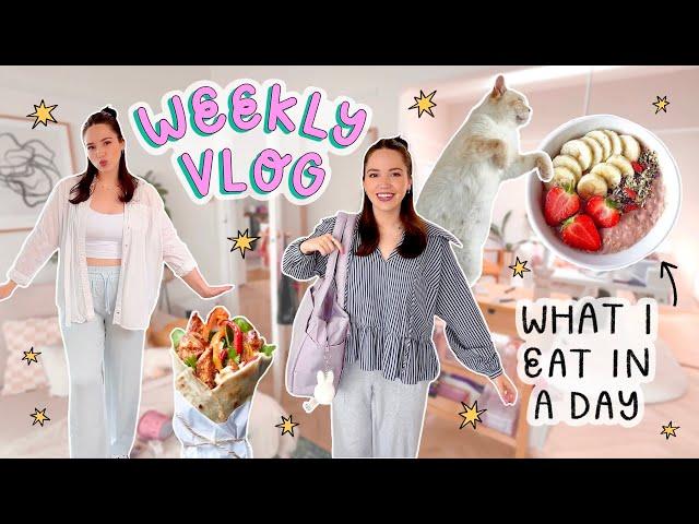 WEEKLY VLOG  What I eat in a day, THE comfiest jeans, P.O Box + More!