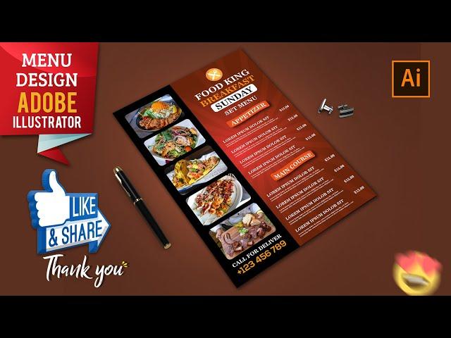 How to Make Menu Design in Adobe Illustrator