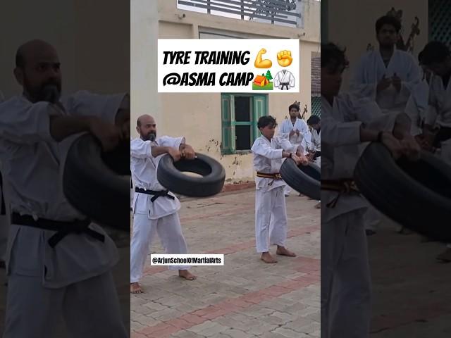 Intense Tyre Training️ #karate #training #shorts #youtube #trending #martialarts #ASMA #INDIA