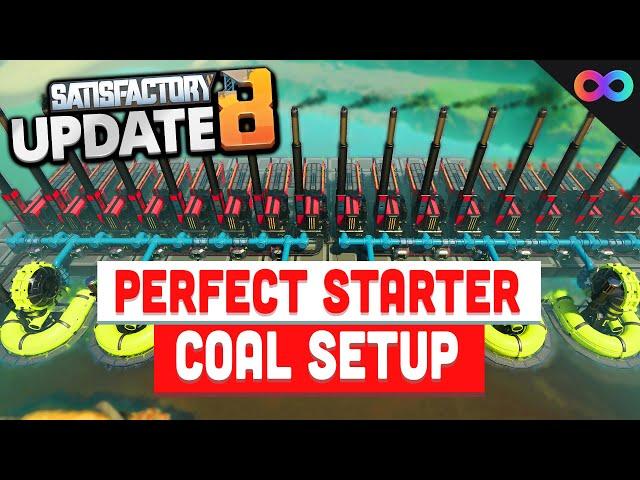 PERFECT Starter Coal Generator Setup in Satisfactory Update 8! | UBG 4