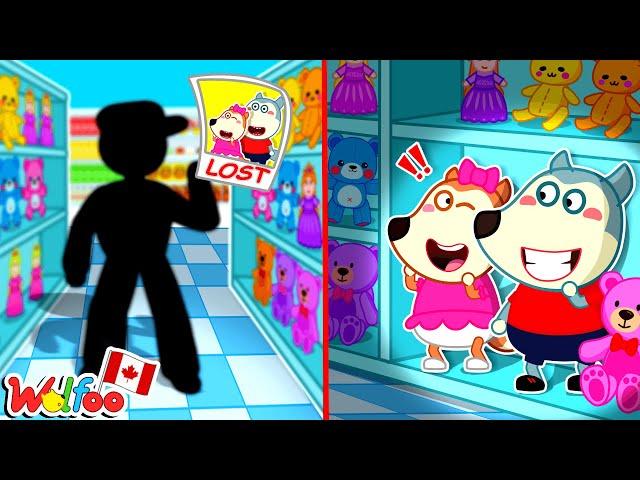 Family Got Lost in the Shopping Mall  Sibling In The Mall  Safety Cartoon  Wolfoo Canada