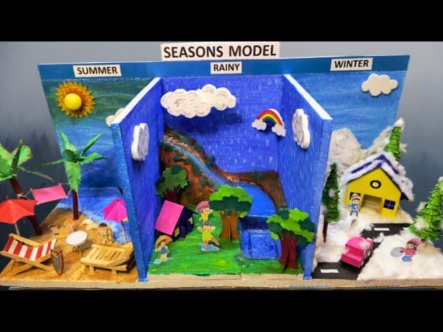 Seasons Model For School Project |How To Make Seasons Model|Seasons School Project @craftthebest1