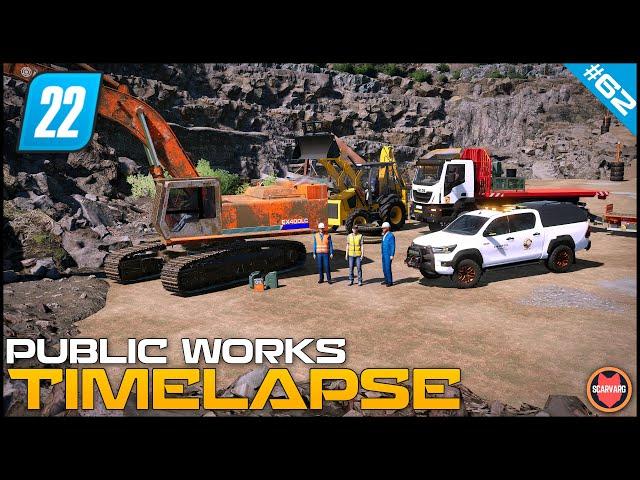  The Mine Is Open! A New Toyota Hilux, Hitachi Excavator & Iveco⭐ FS22 City Public Works Timelapse