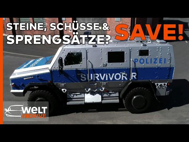 GEPANZERTE SONDERFAHRZEUGE DER POLIZEI: Keine Chance für Steine, Schüsse & Sprengsätze | DRIVE DOKU