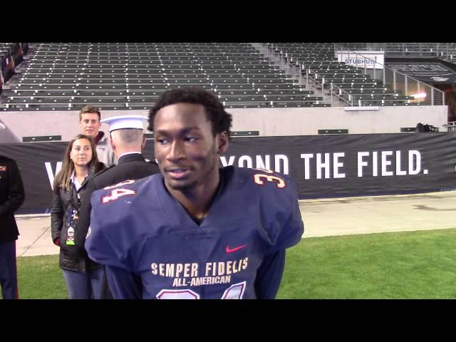 Amir Rasul 2016 Semper Fidelis All-American Bowl Postgame Interview